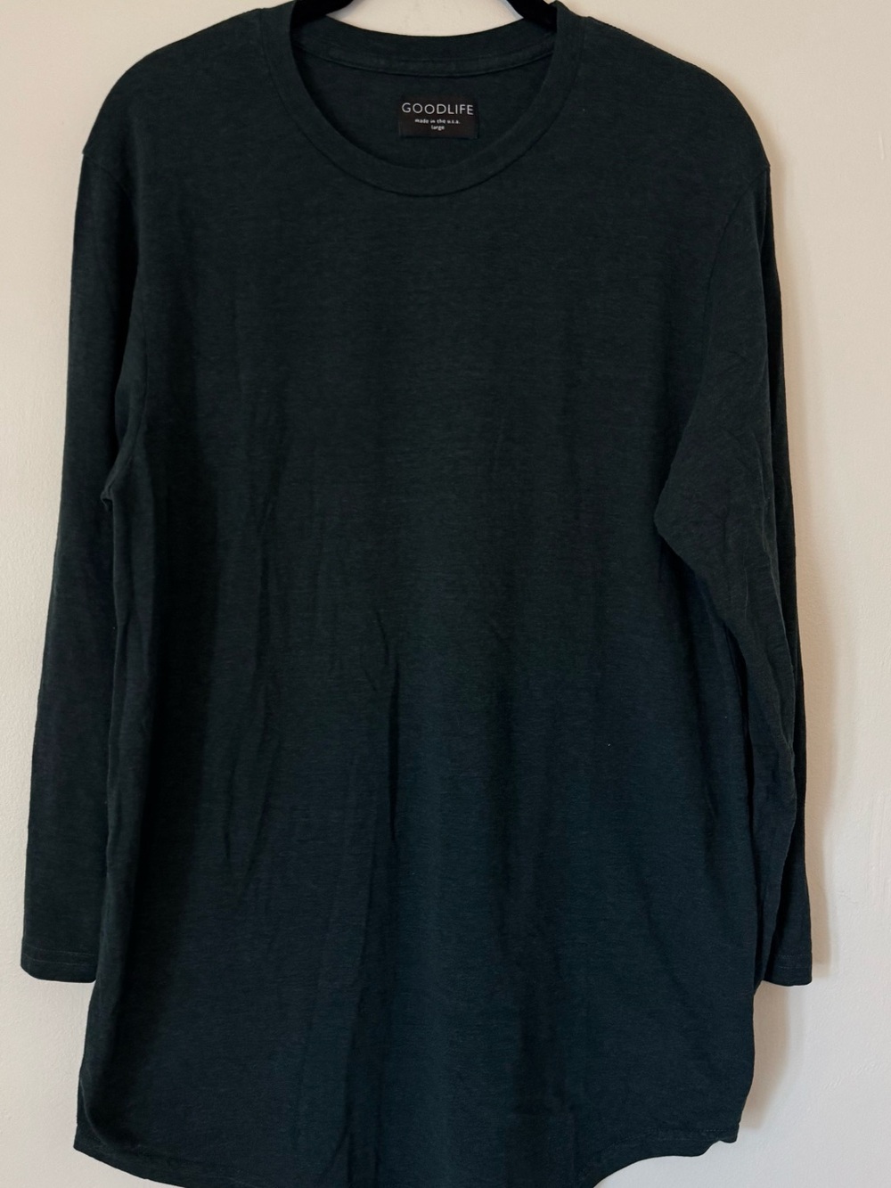 Goodlife Long Sleeve Crew T-Shirt Green Men’s Large